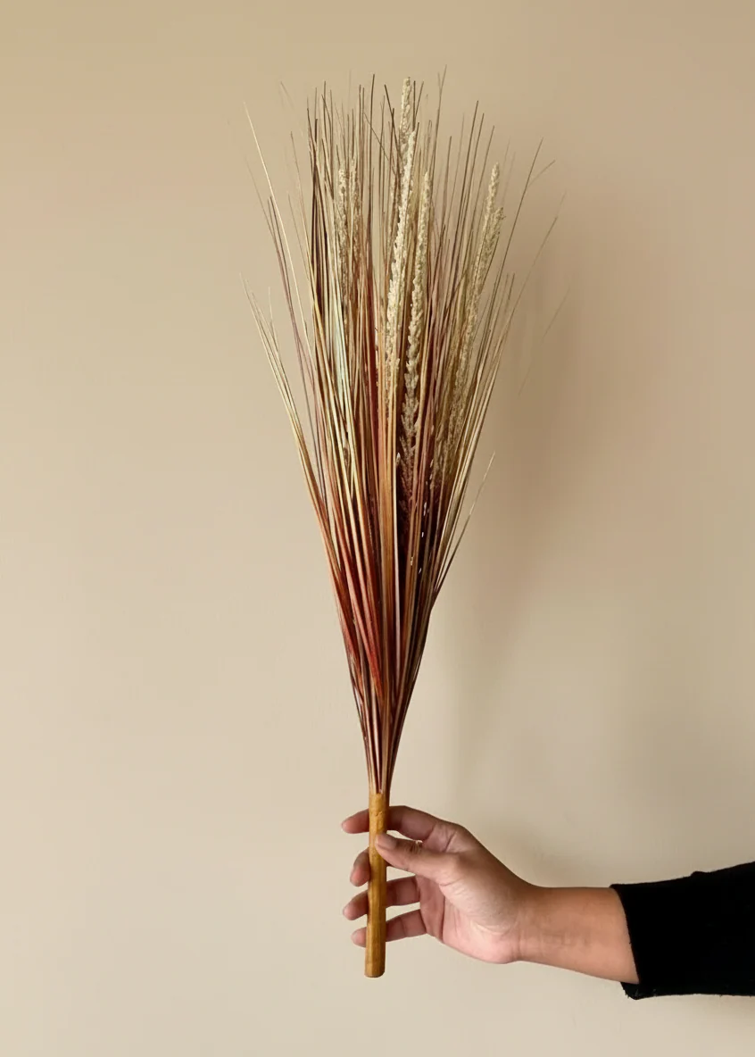 Artificial Amber Pennisetum Pampas Bunch - 2 Feet - Image 3