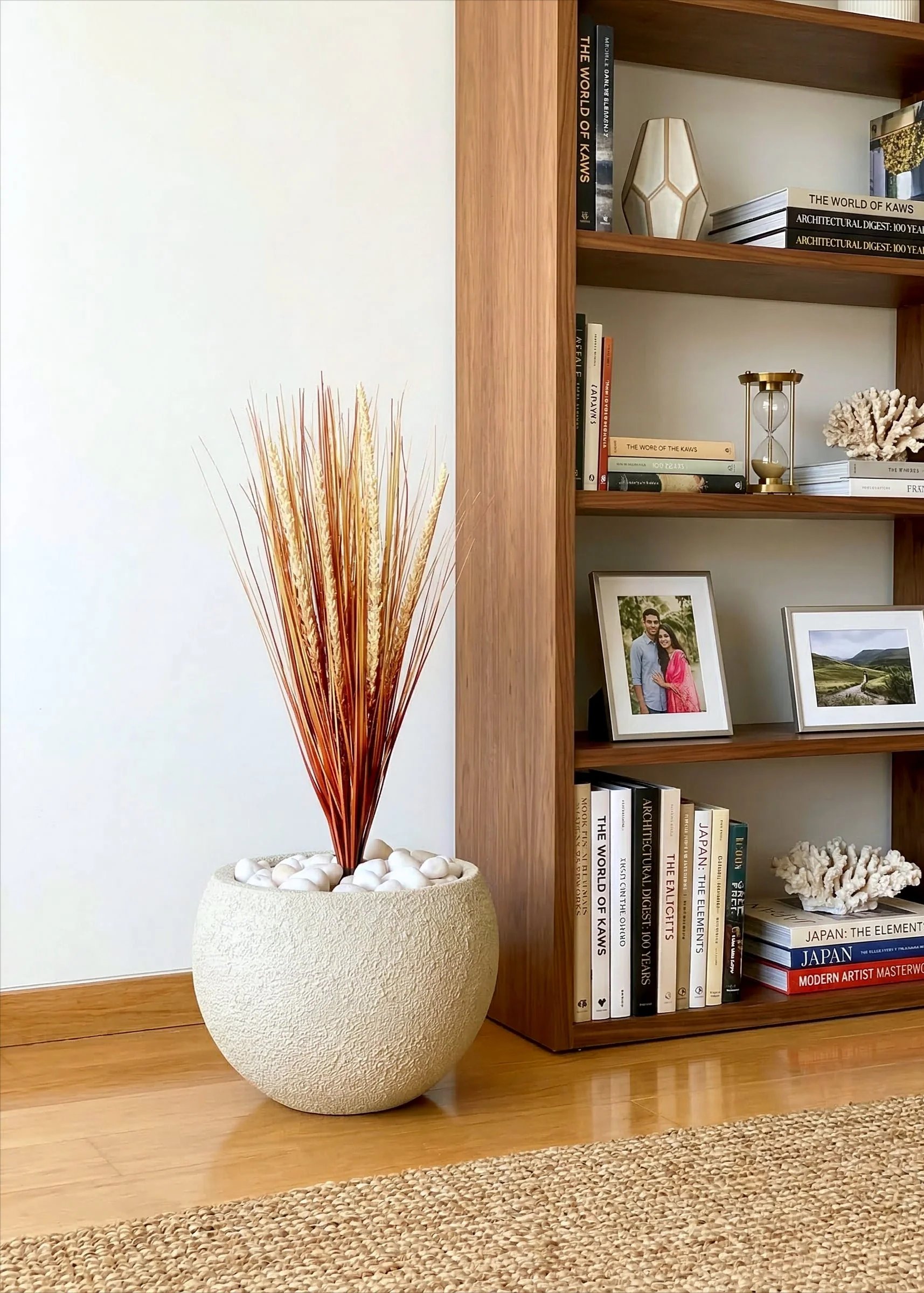 Artificial Amber Pennisetum Pampas Bunch - 2 Feet - Image 5
