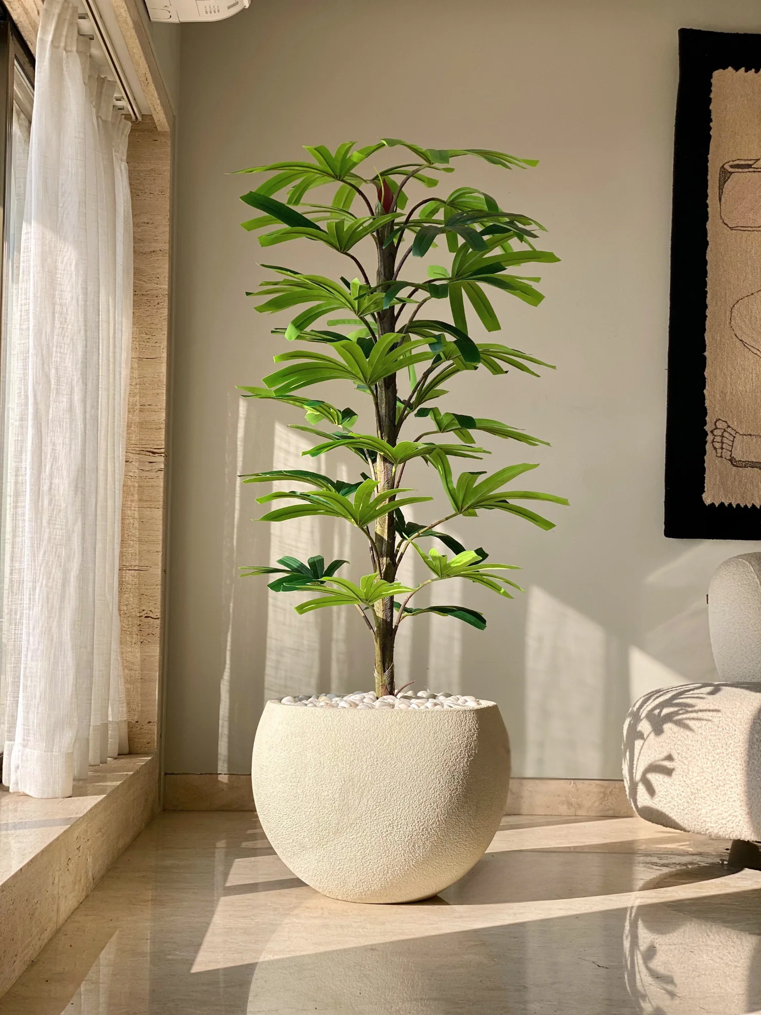 Artificial Rhapis Palm Plant - 6 Feet - Image 7