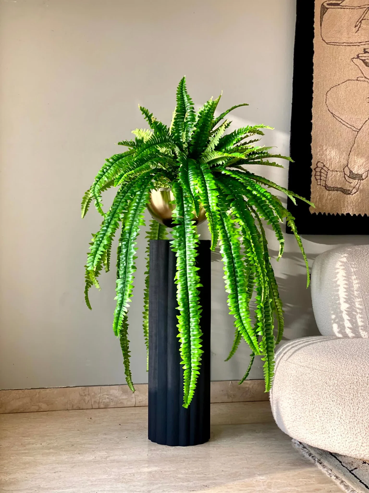 Artificial Boston Fern Plant - 3.5 Feet - Image 3