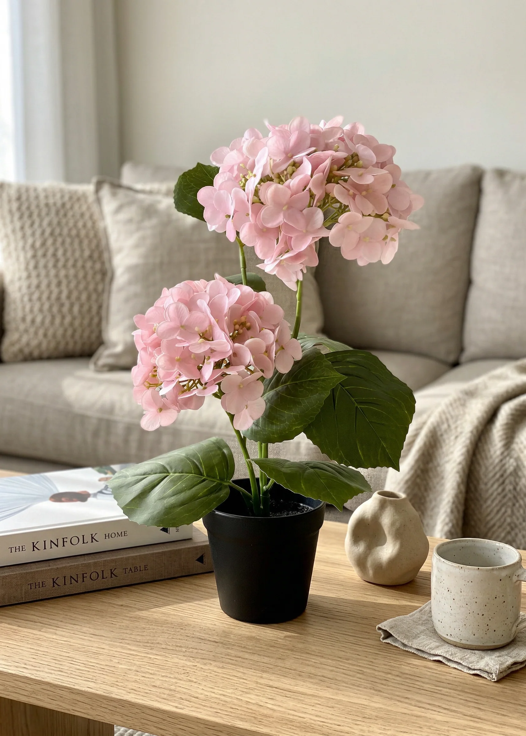 Artificial Botanic Hydrangea Plant - Pink - Image 2