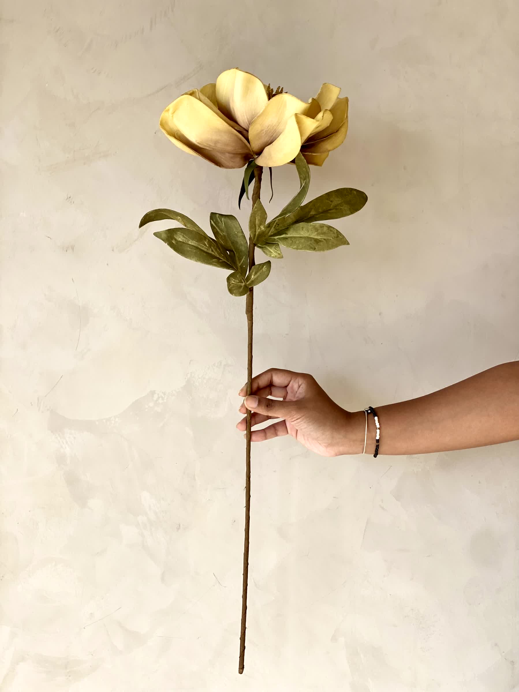 Artificial Daffodil Flower Stem - Yellow (One Stem) - Image 3