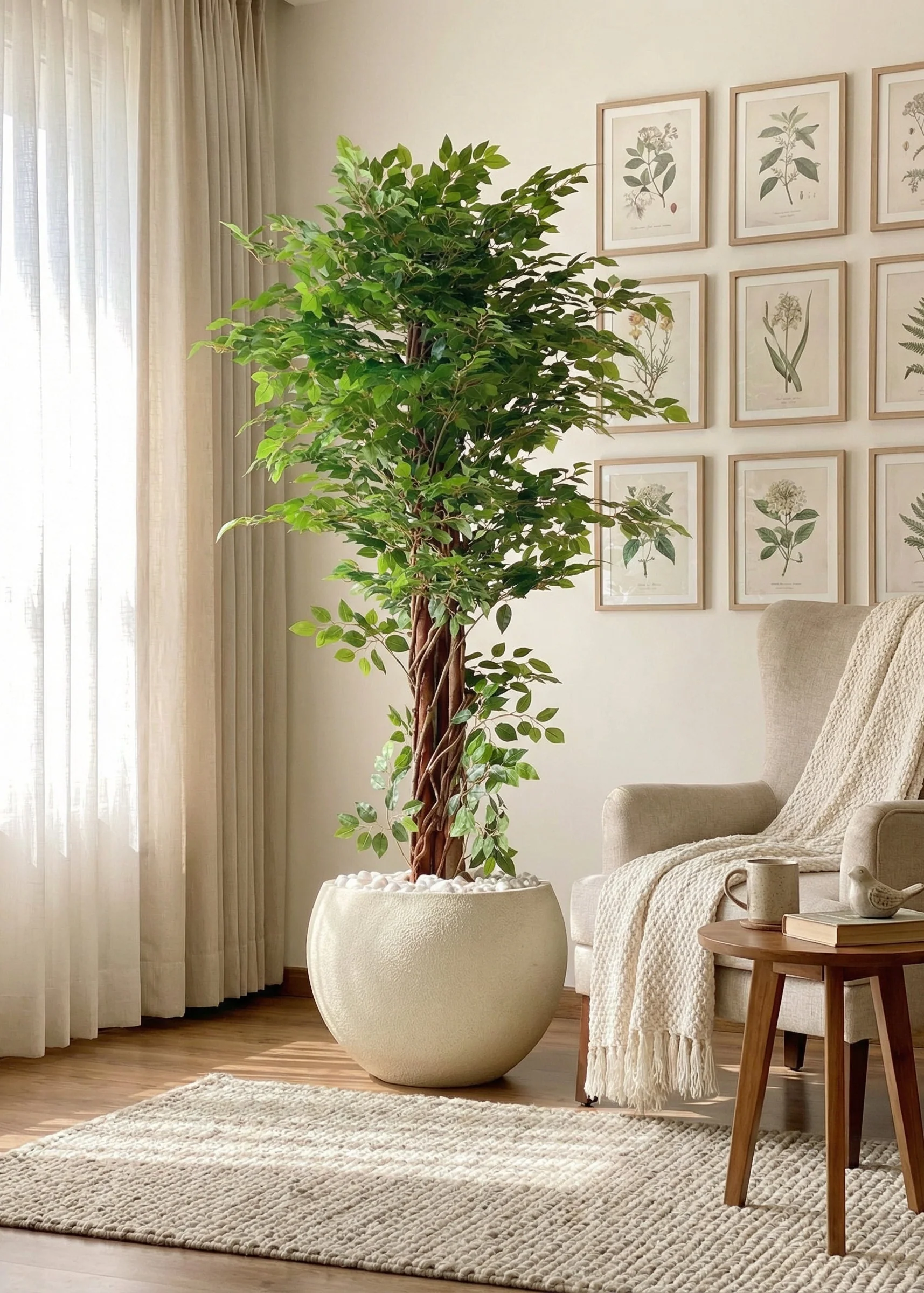 Artificial Ficus Majora Plant - 6 Feet - Image 6