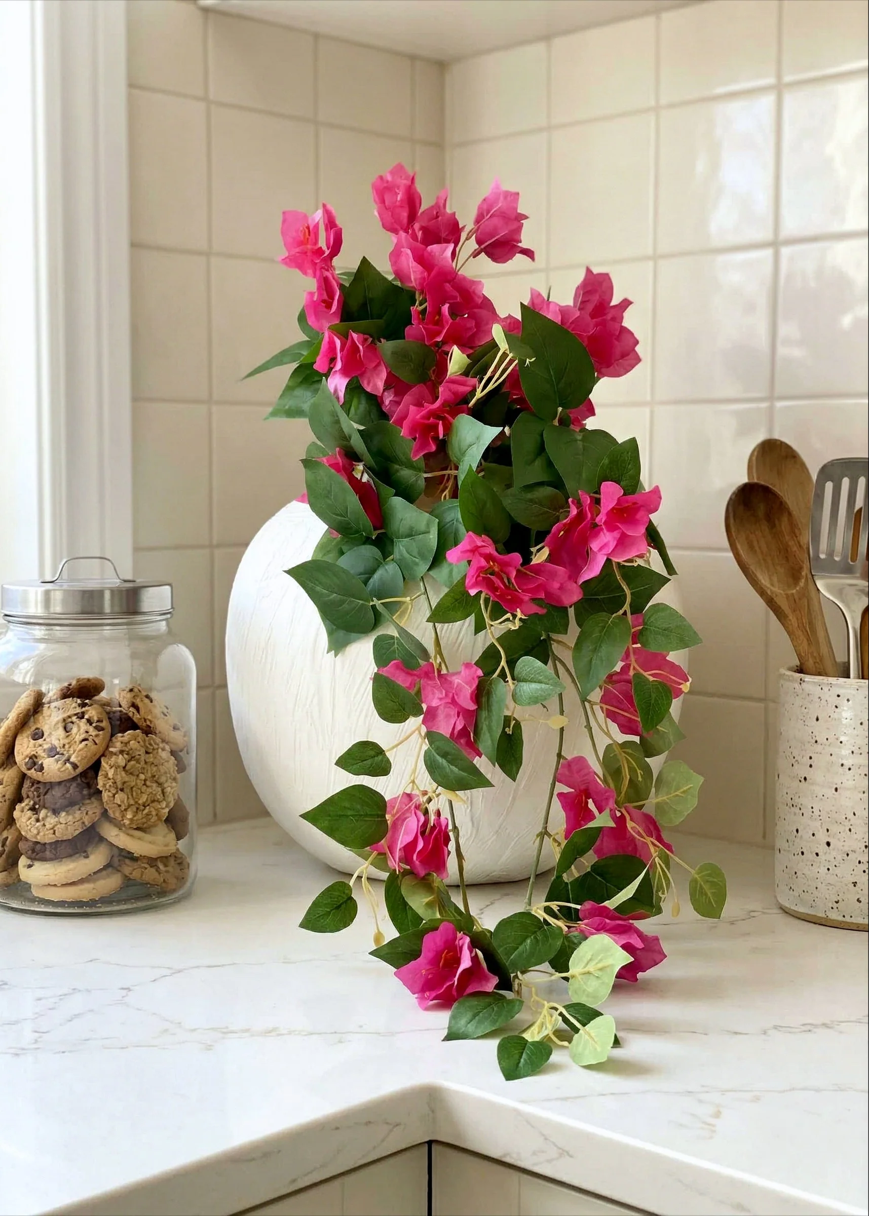 Artificial Hanging Bougainvillea Plant - 2.5 Feet - Image 5