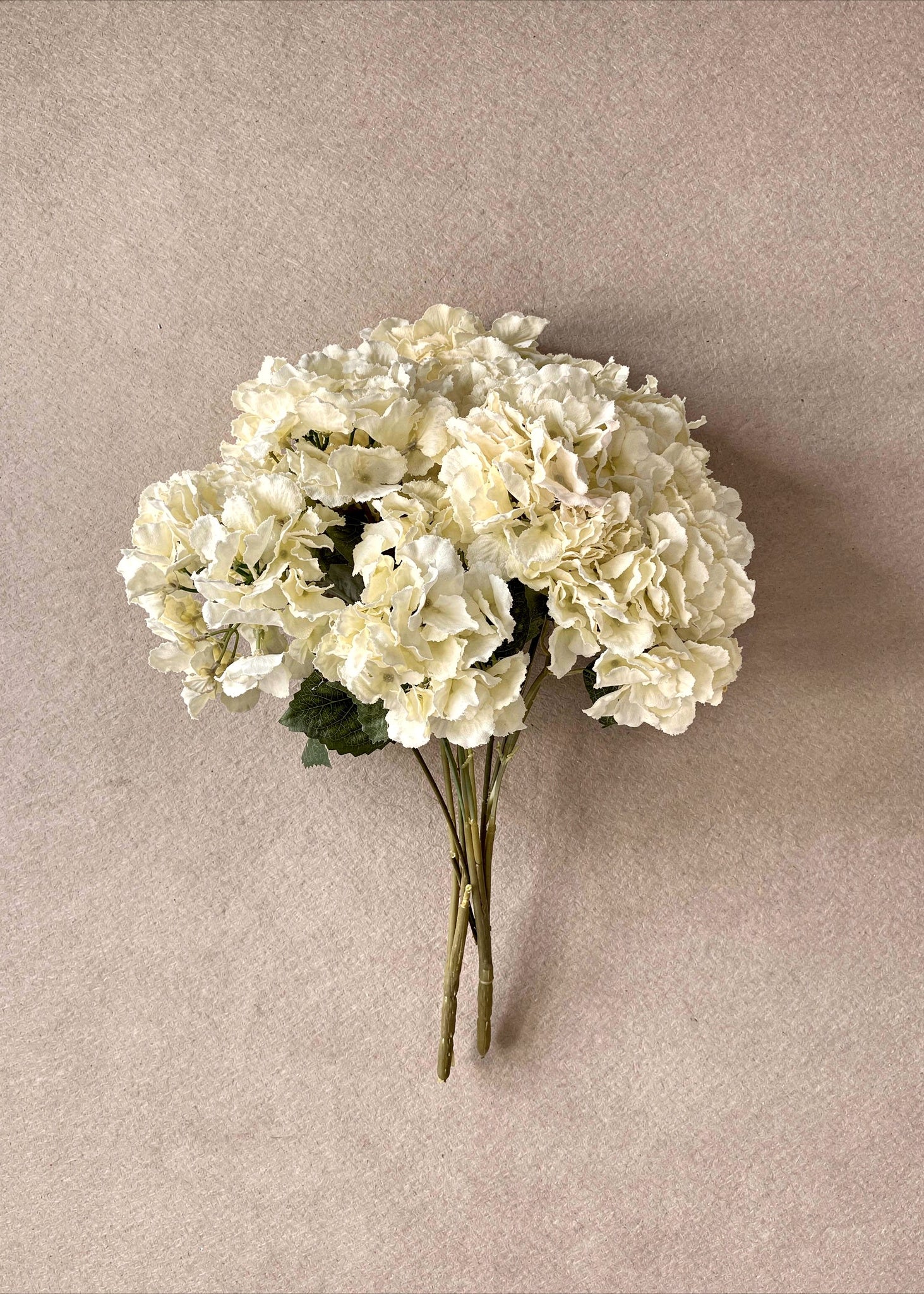 Artificial Hydrangea Flower White - Set of 2 - Image 6