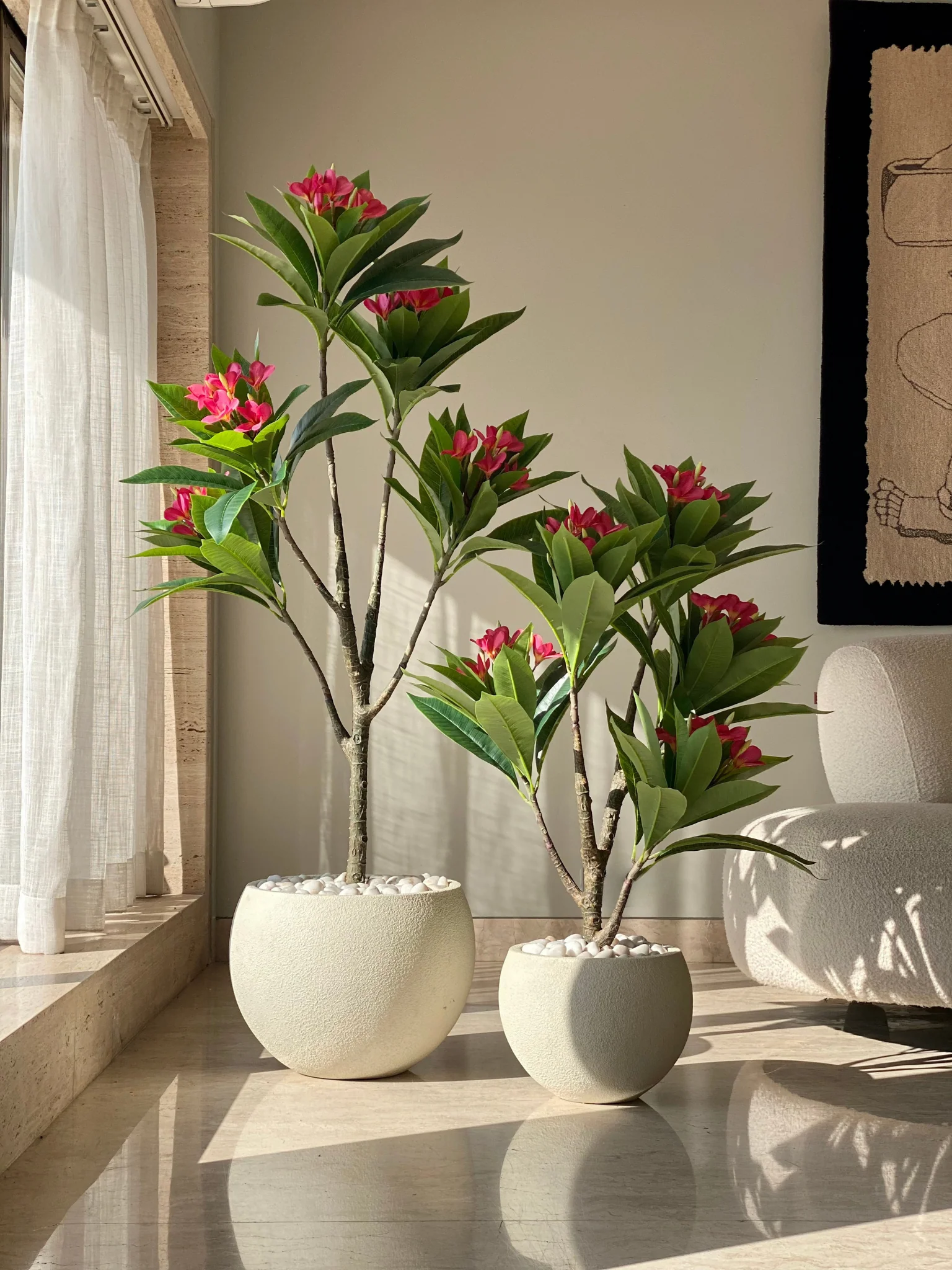 Artificial Frangipani Puce Plant - 4.5 Feet - Image 3