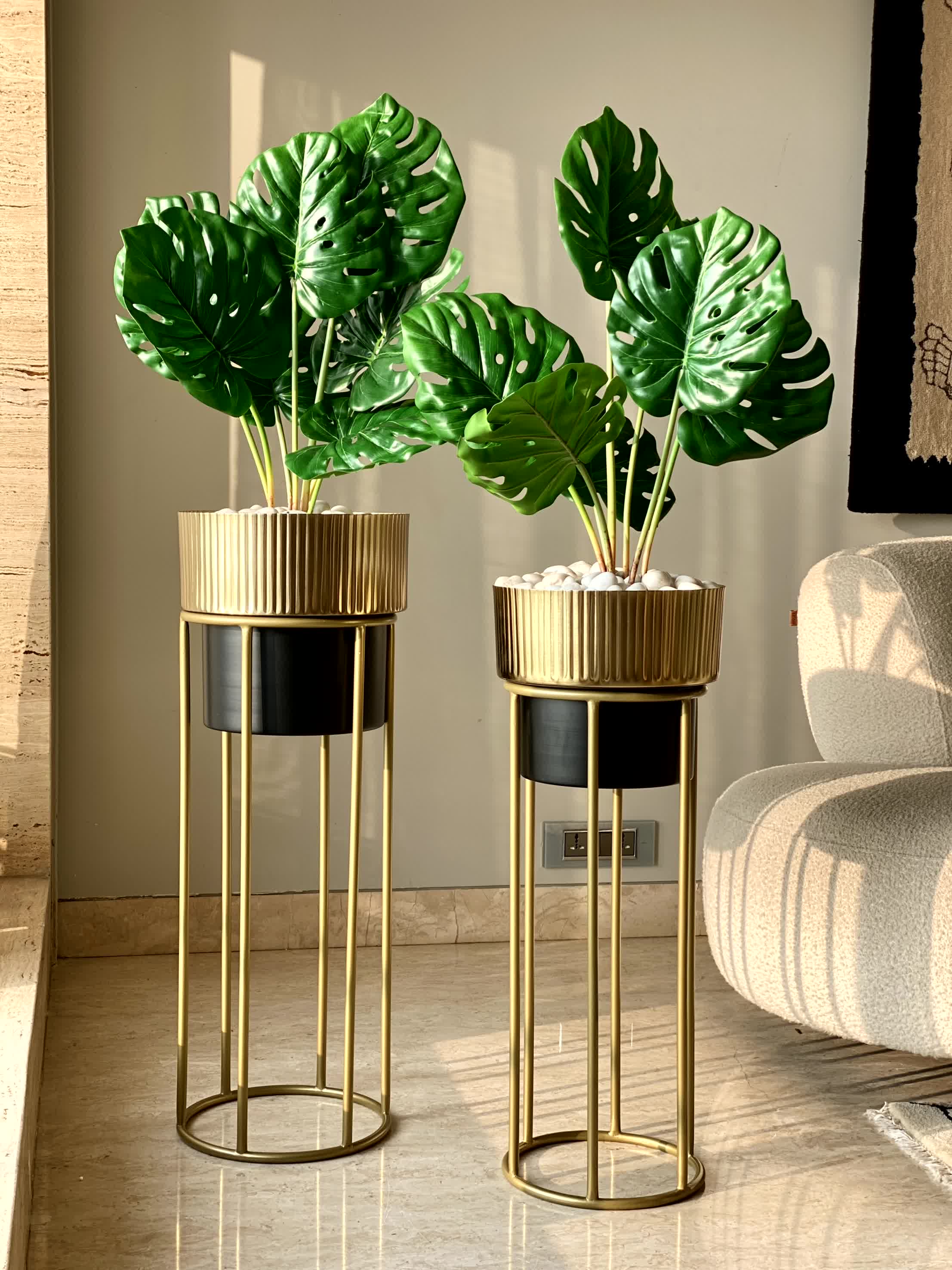 Artificial Lush Monstera Plant - 2.2 Feet - Image 5