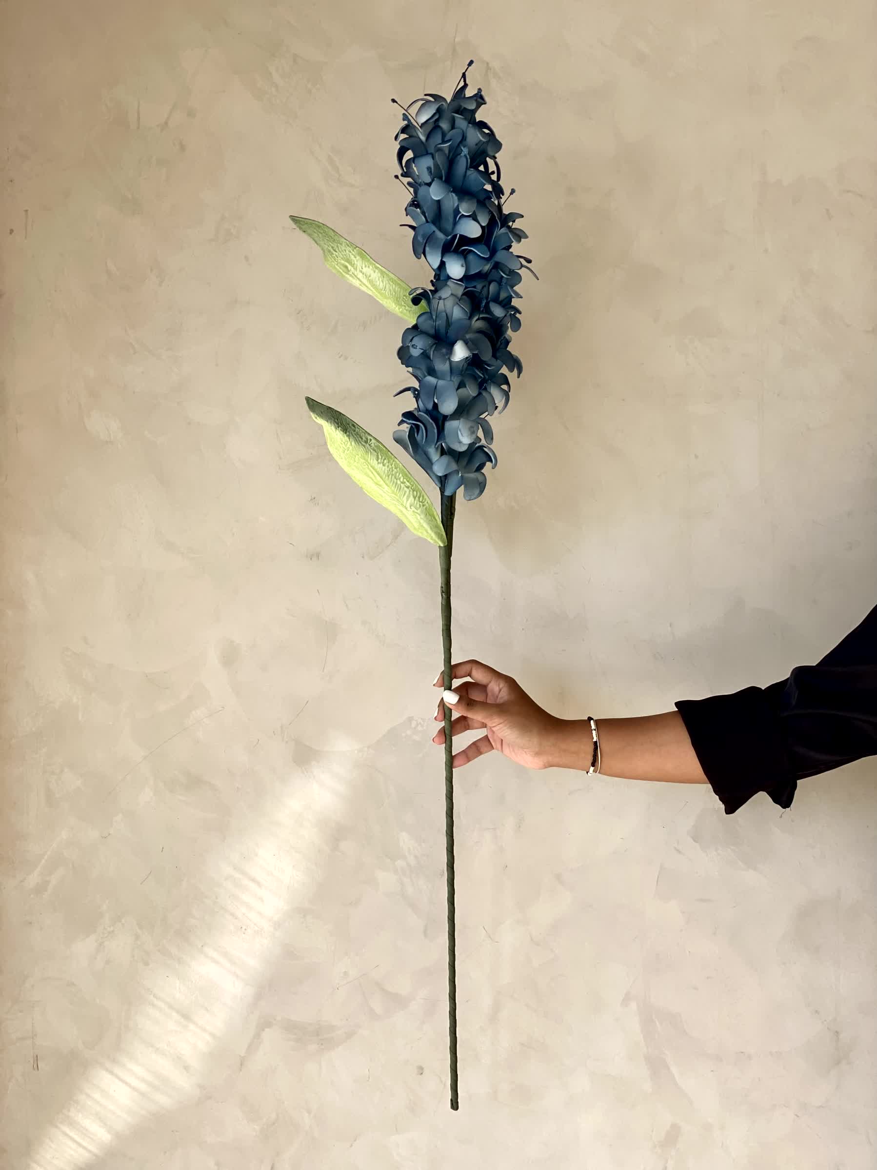 Artificial Madonna Lily Flower Stem - Blue Ombre (One Stem) - Image 3