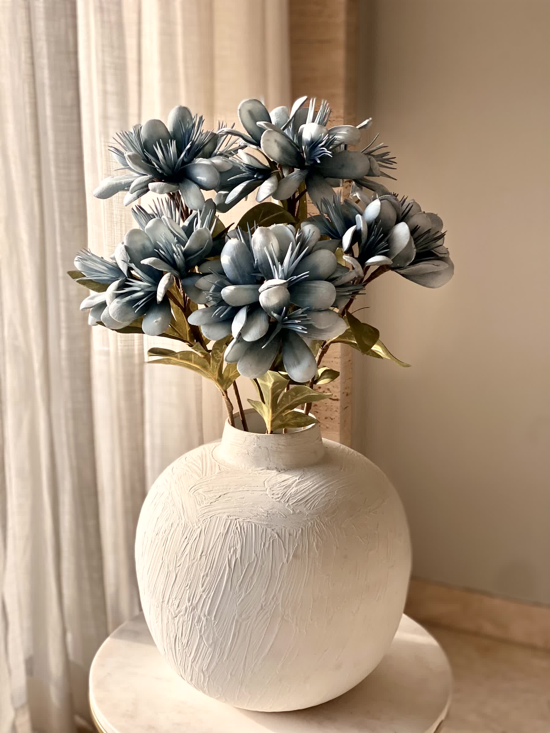 Artificial Peruvian Lily Stem - Blue (One Stem) - Image 5