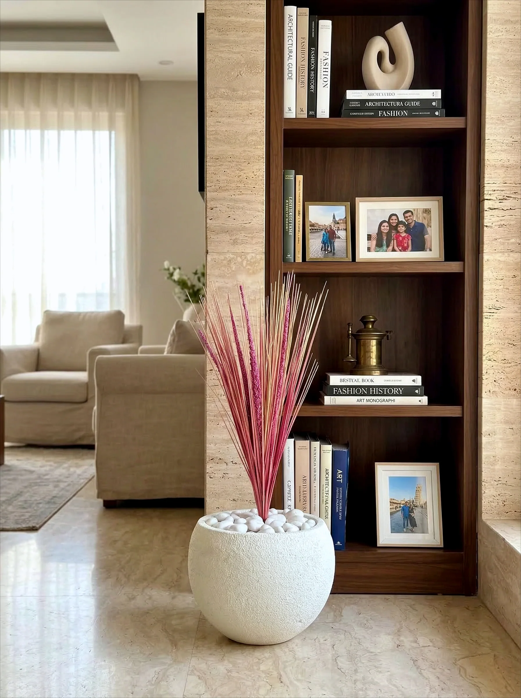 Artificial Purple Pampas Bunch - 2 Feet - Image 5