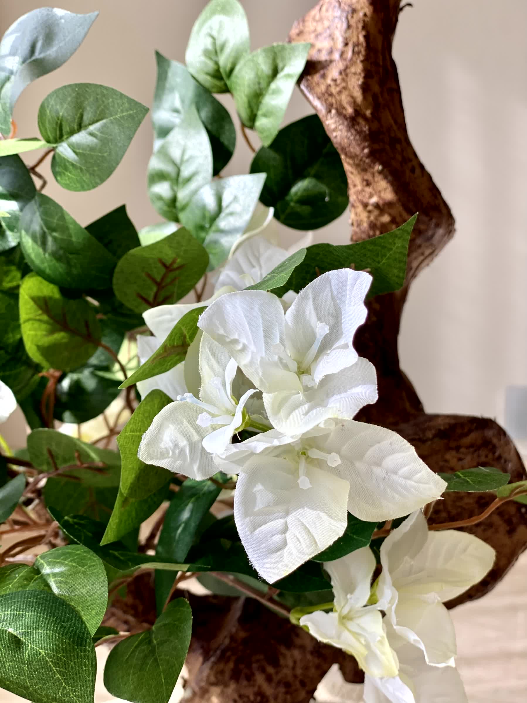 Artificial Twisted White Bougainvillea Tree - 5 Feet - Image 2
