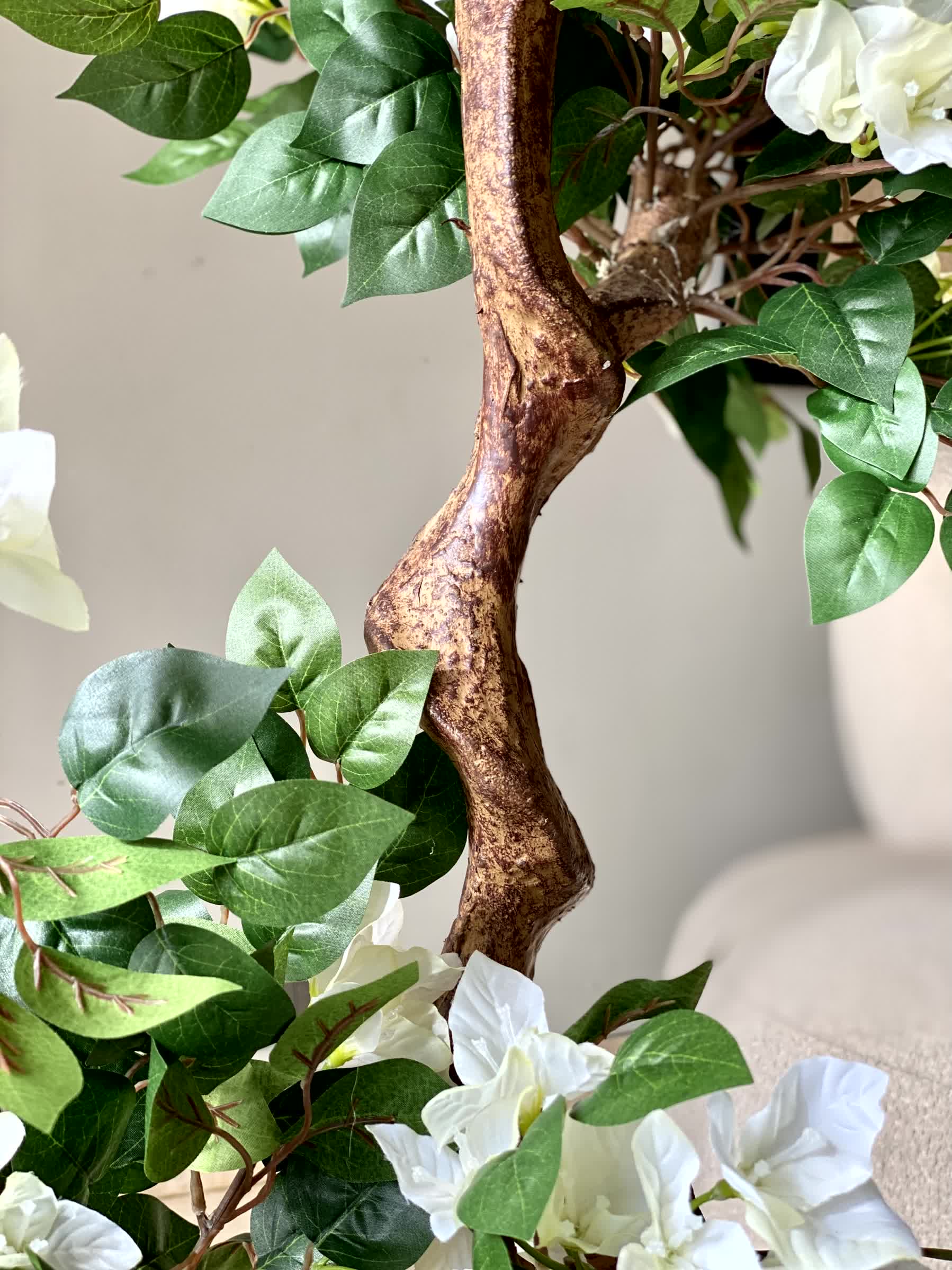 Artificial Twisted White Bougainvillea Tree - 5 Feet - Image 4