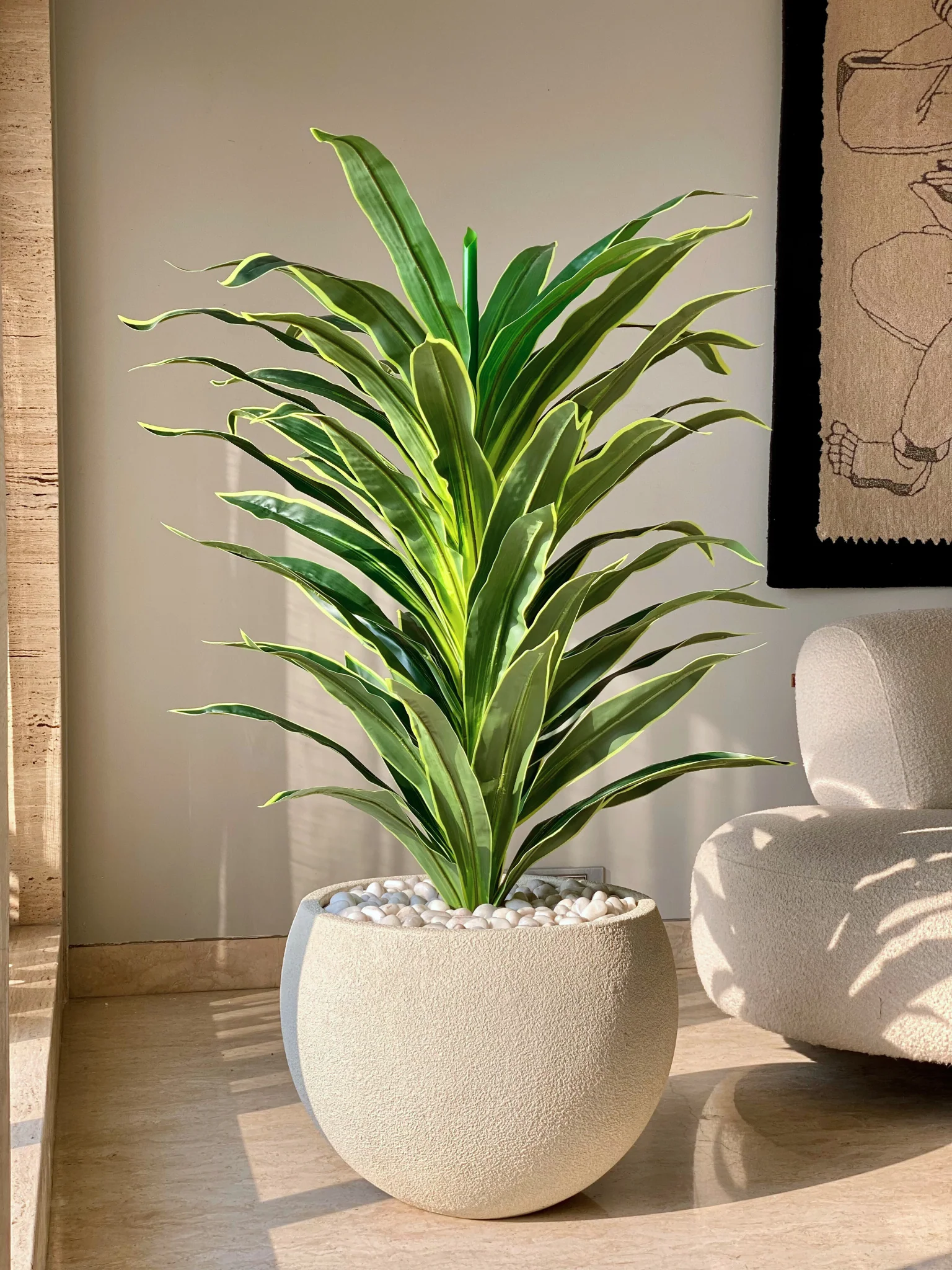Artificial Variegated Dracaena Plant - 5 Feet - Image 4
