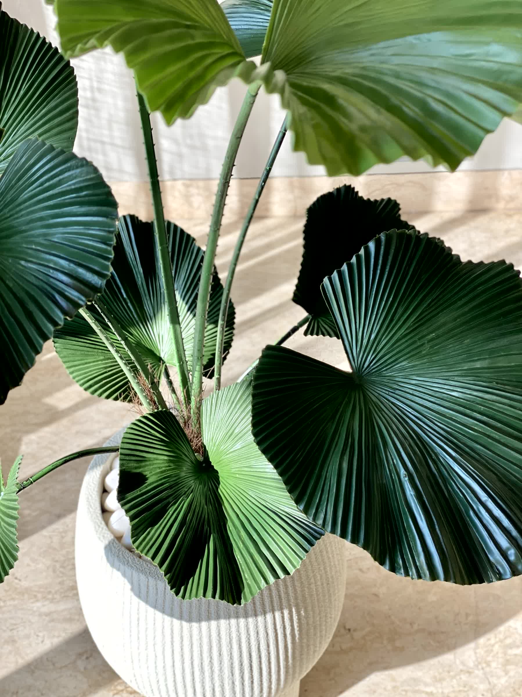 Artificial Verdant fan Palm Plant - 4 Feet - Image 2