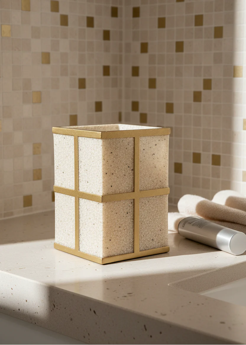 Axia Bathroom Tumbler - Beige - Image 4