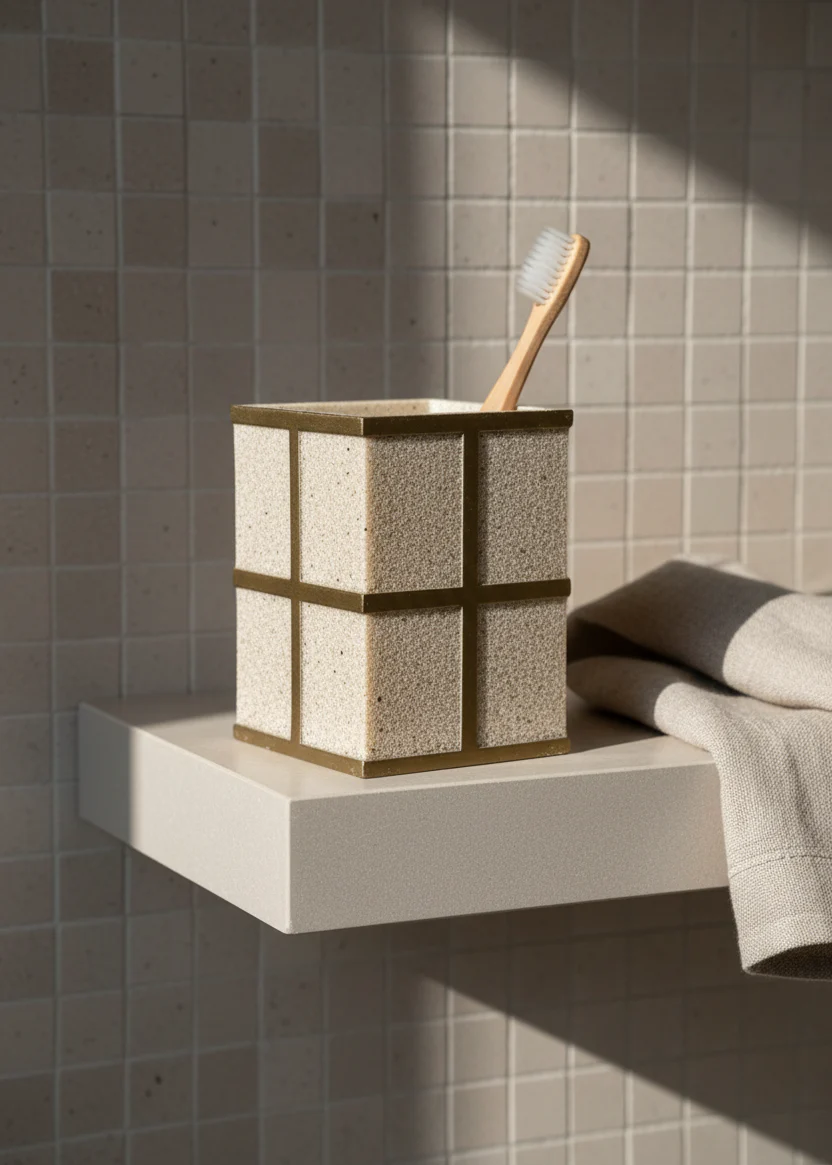 Axia Bathroom Tumbler - Beige - Image 6