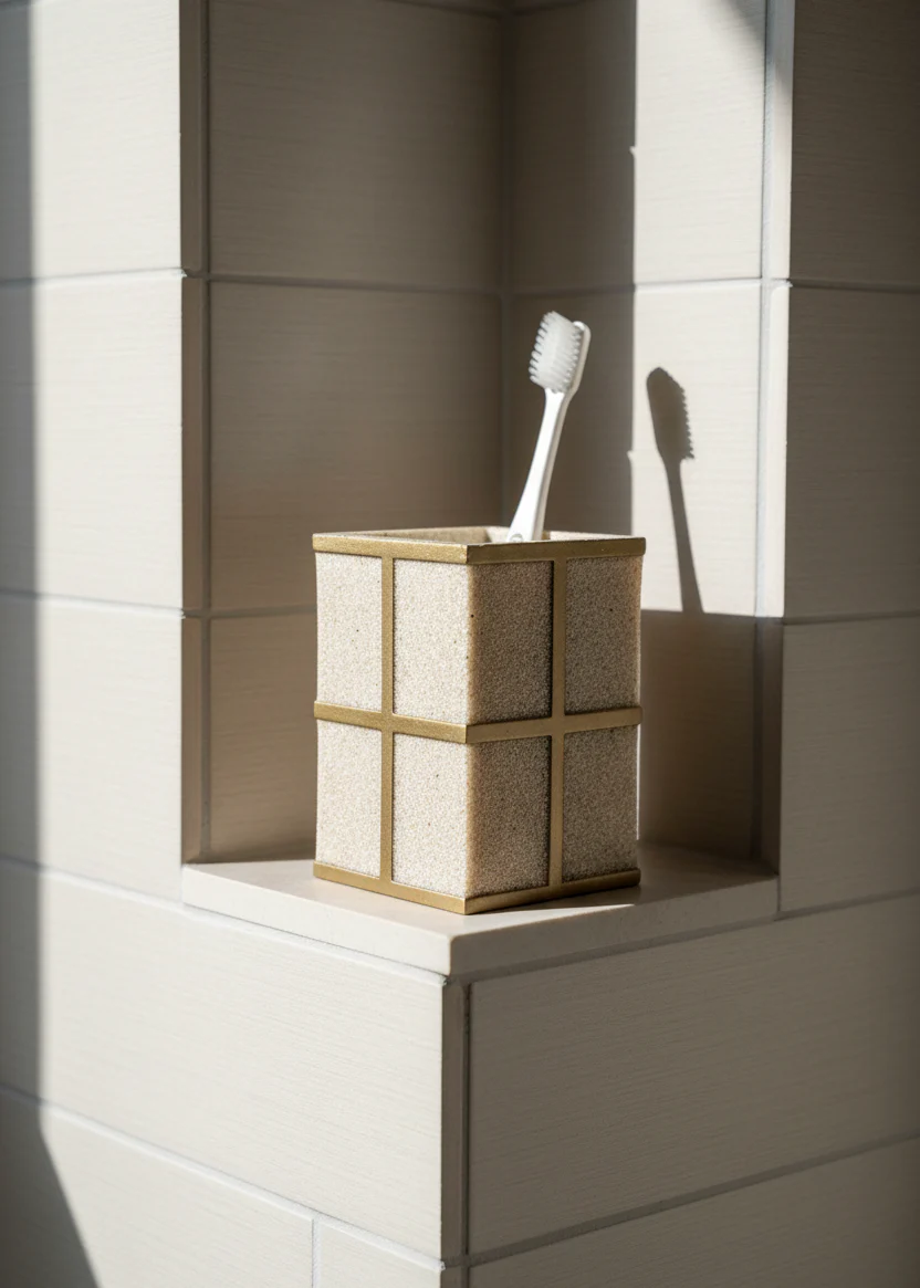 Axia Bathroom Tumbler - Beige - Image 8