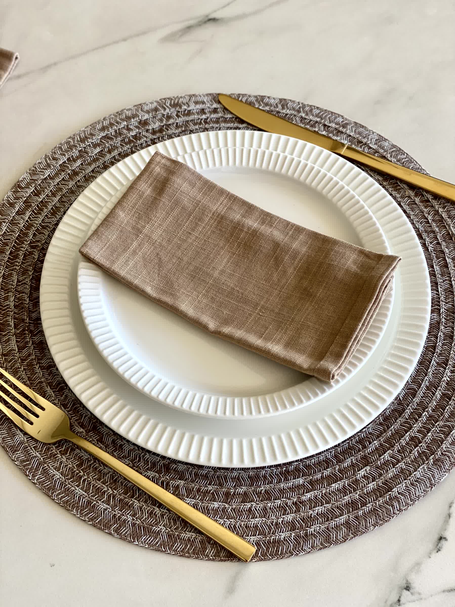 Beige Table Napkins (Set of 6) - Image 3