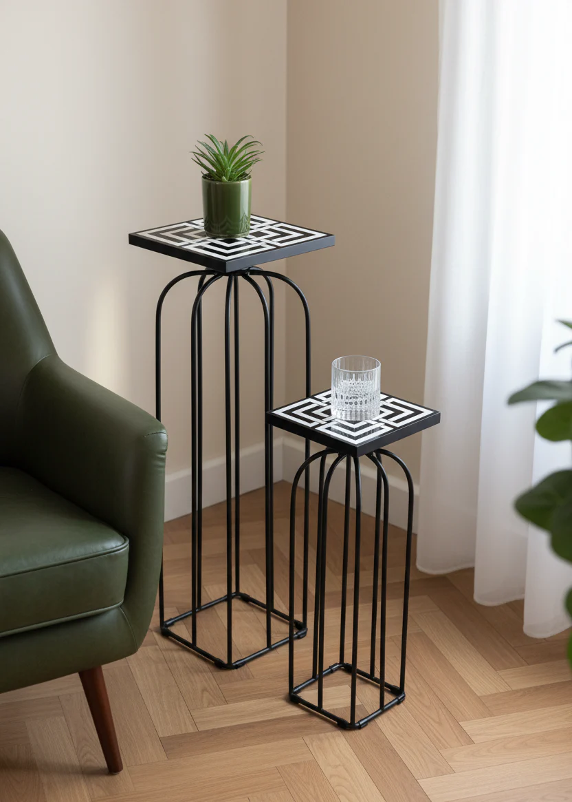 Belgrade Square Tables - Set Of 2 - Image 4