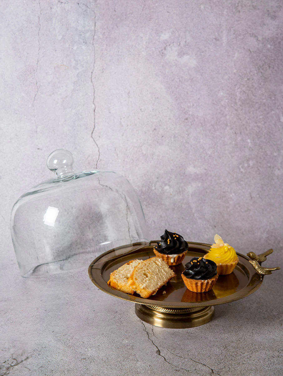 Birdie Cake Stand with Glass Cloche - Image 6