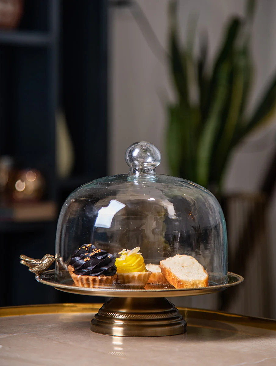 Birdie Cake Stand with Glass Cloche - Image 8
