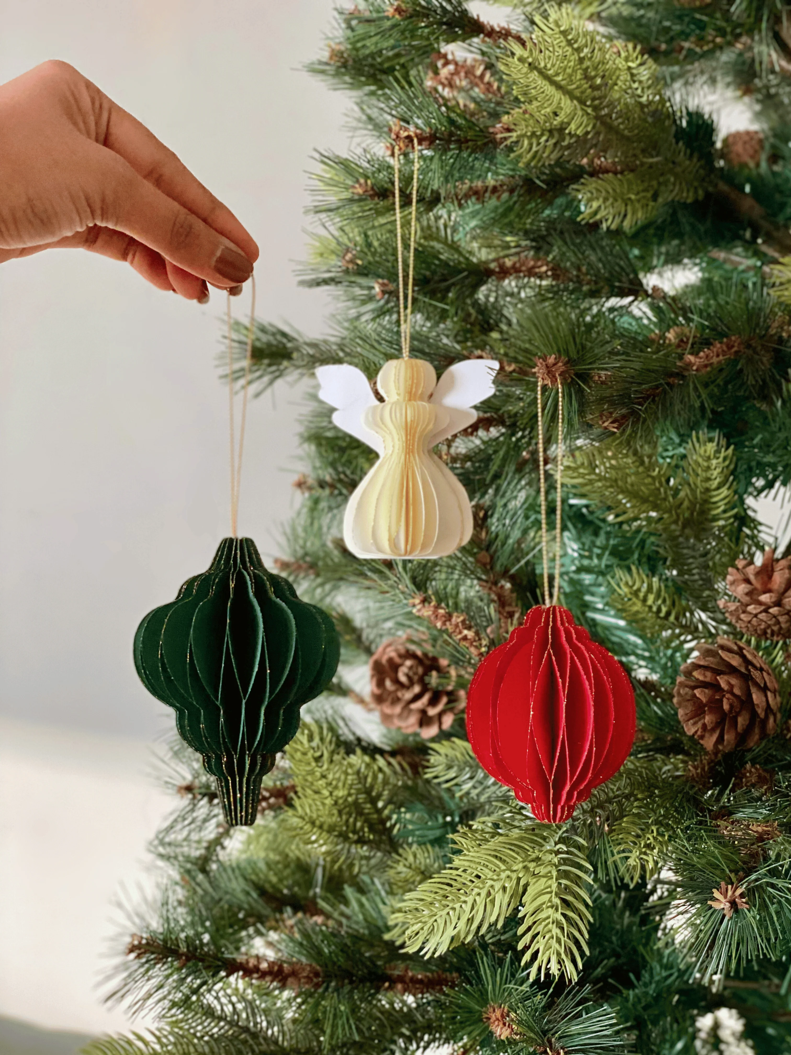 Christmas Paper Noel Ornaments (Set of 3) - Image 3