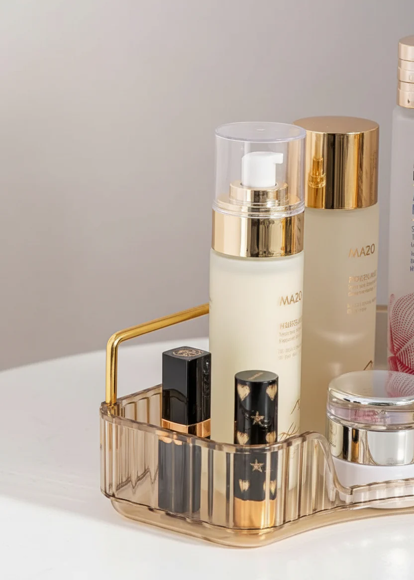 Corner Cosmetic Storage Rack - Amber - Image 6