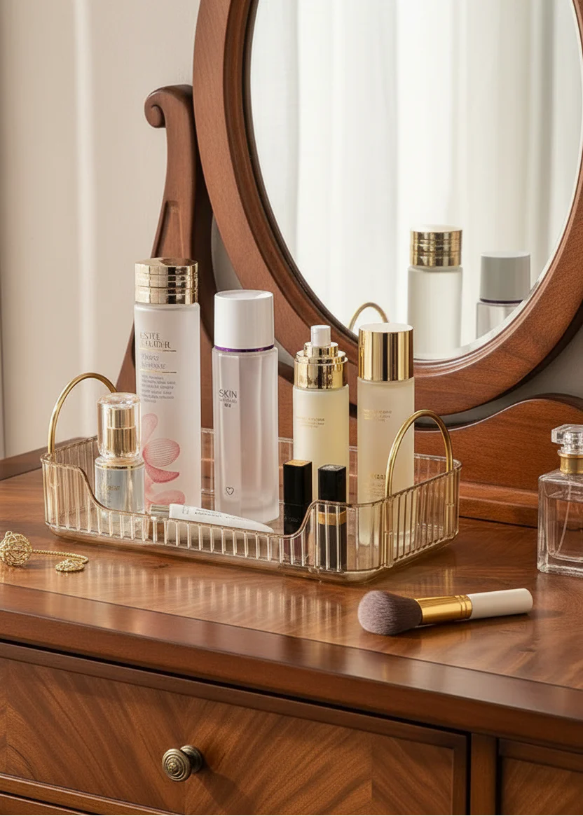 Countertop Cosmetics Storage Tray - Amber - Image 4