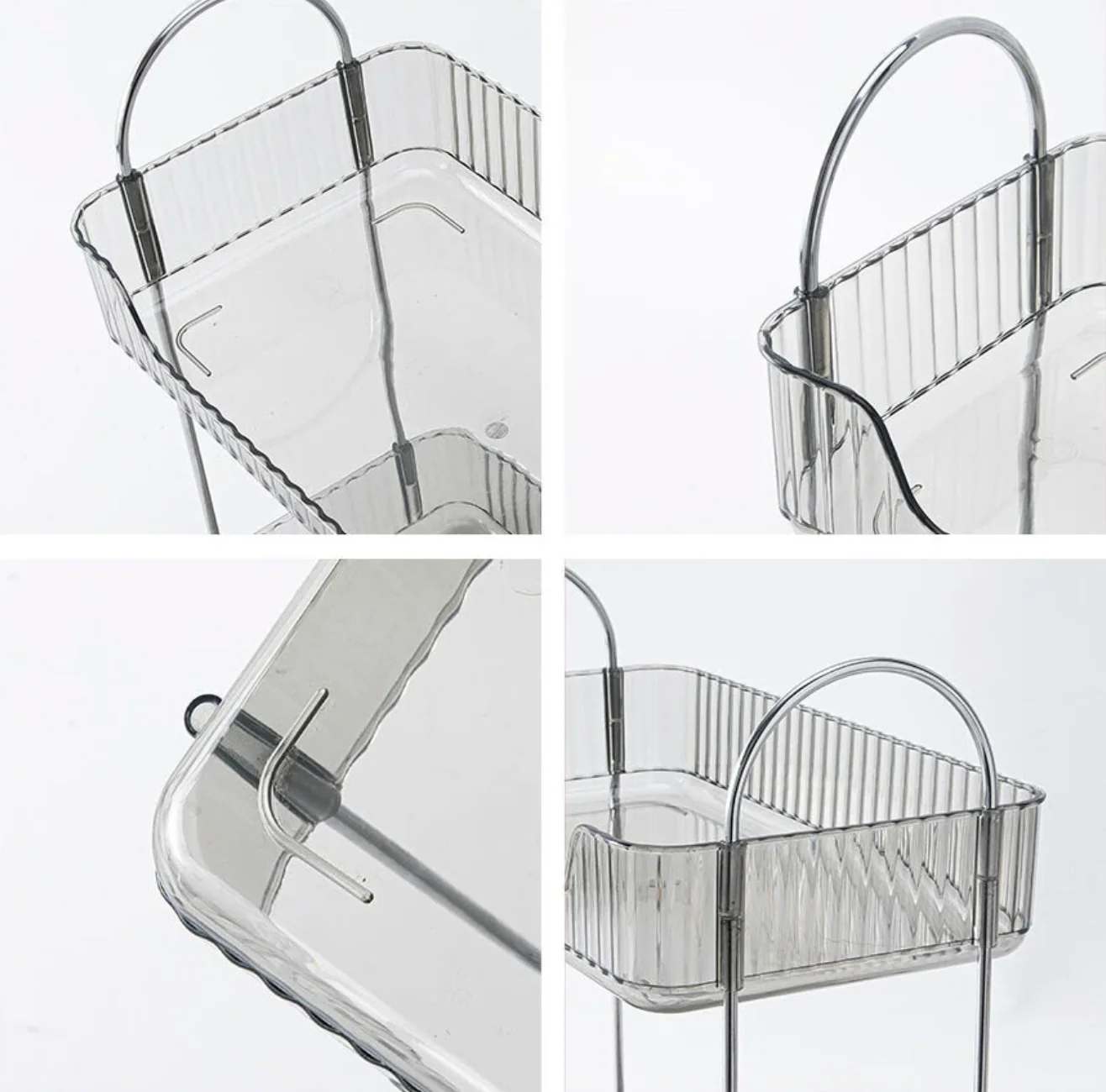 Countertop Cosmetics Storage Tray - Grey - Image 8