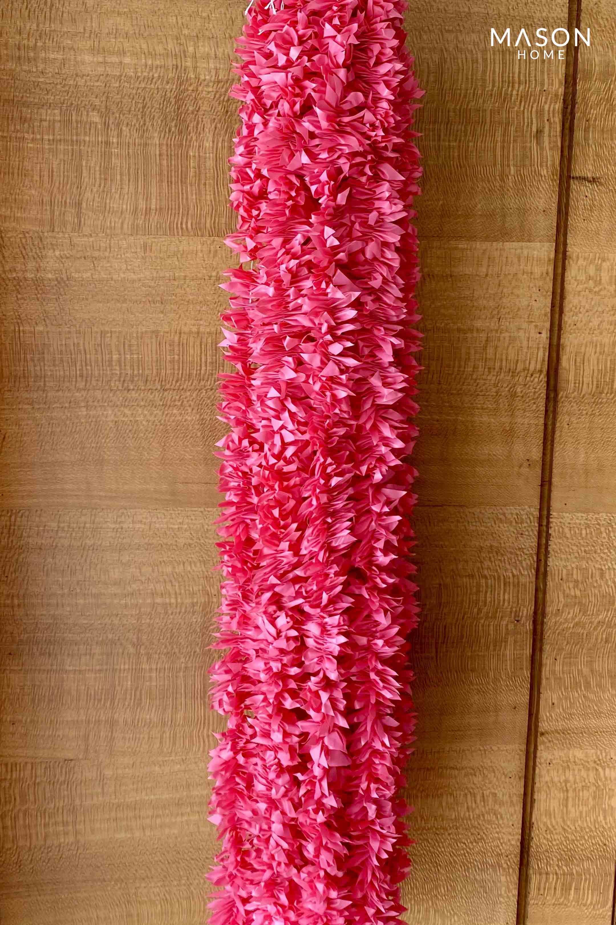 Decorative Artificial Pink Gajra - Set Of 12 (3 Feet) - Image 9