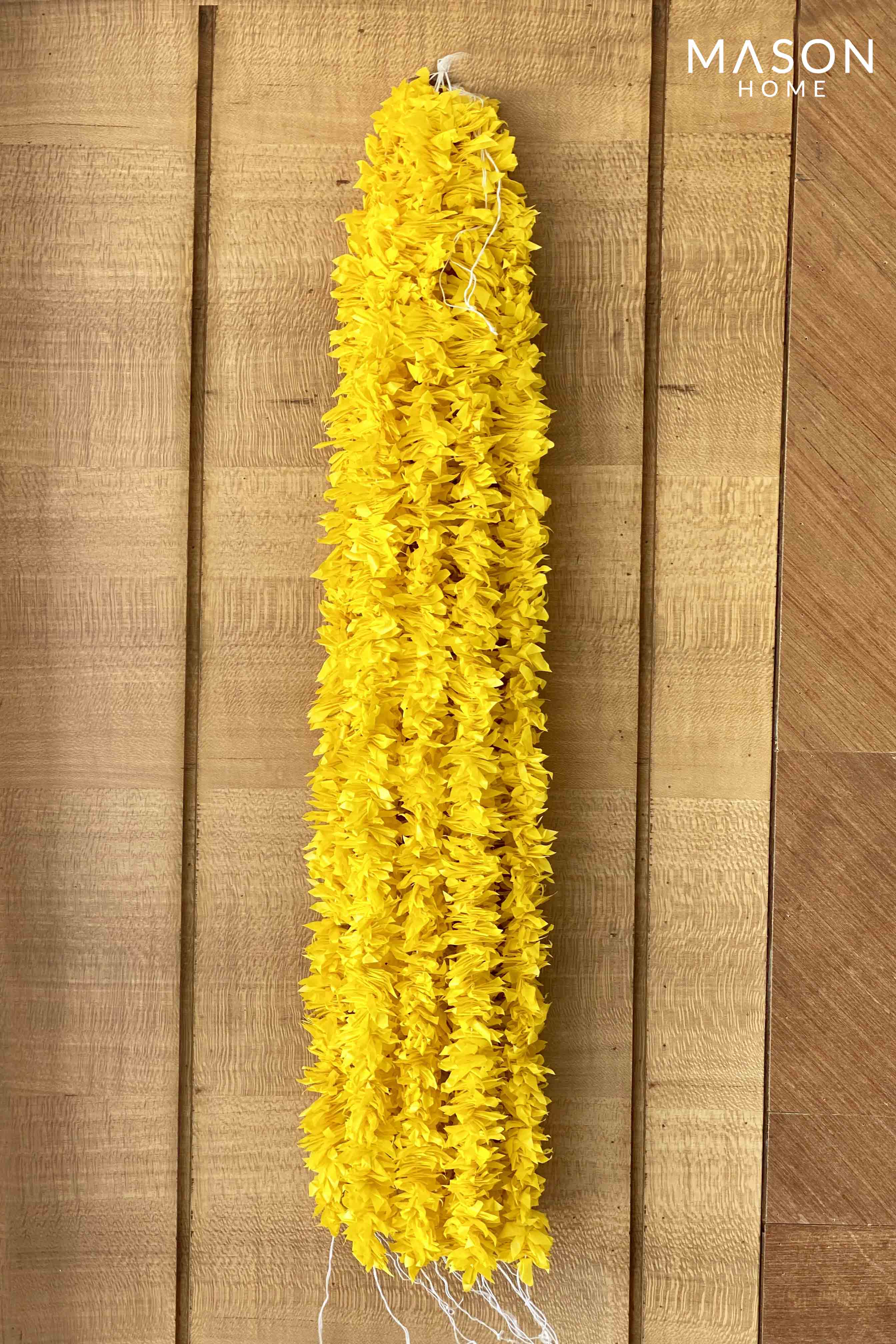 Decorative Artificial Yellow Gajra - Set Of 12 (3 Feet) - Image 8