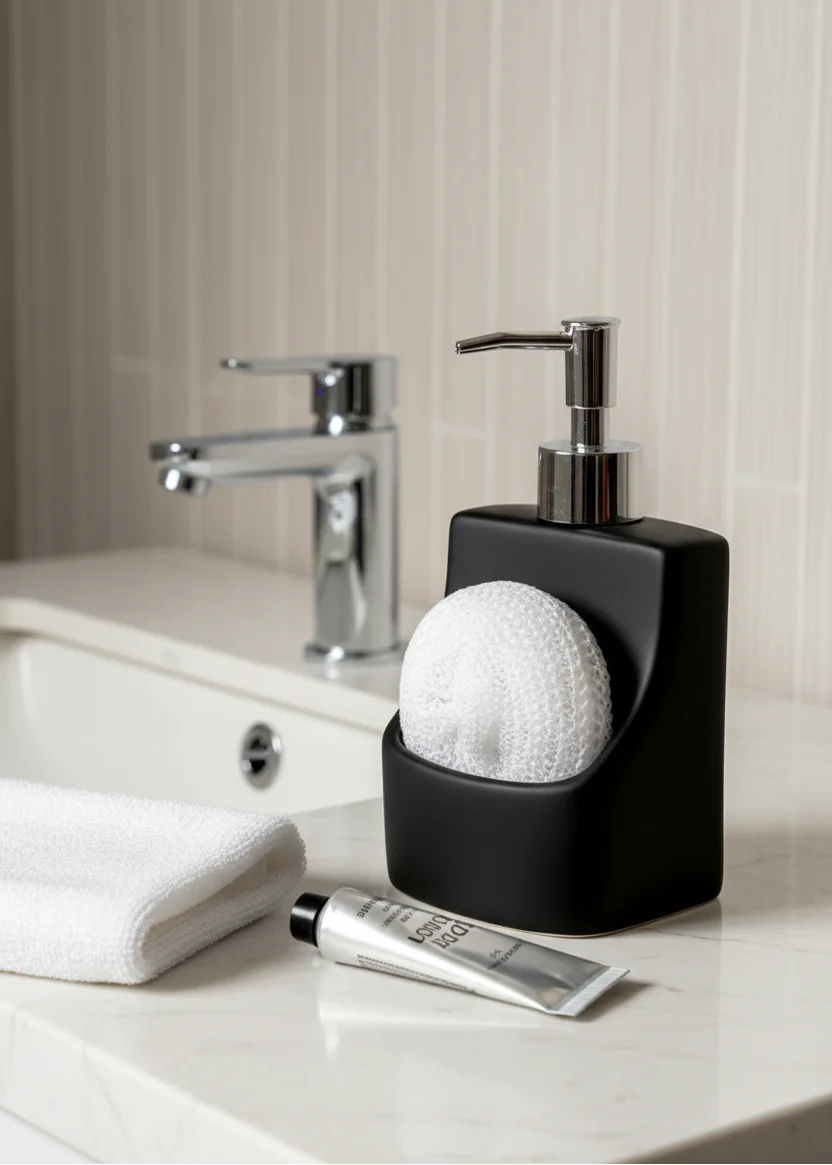 Dual Noir Bathroom Dispenser