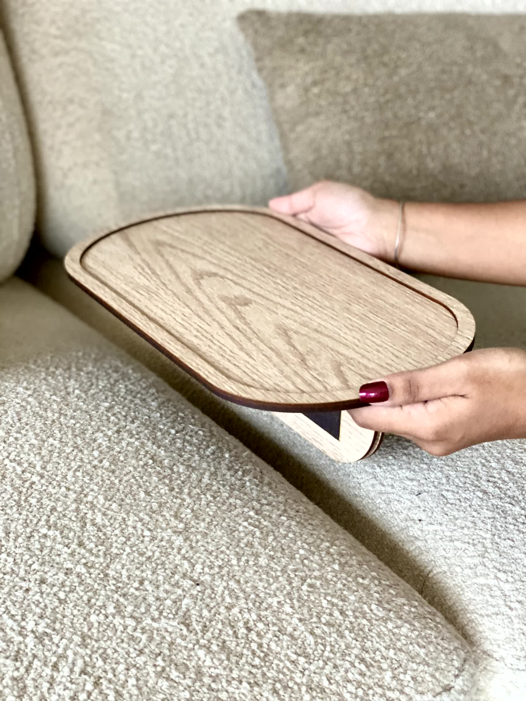 Elm Sofa Tray - Cream - Image 3