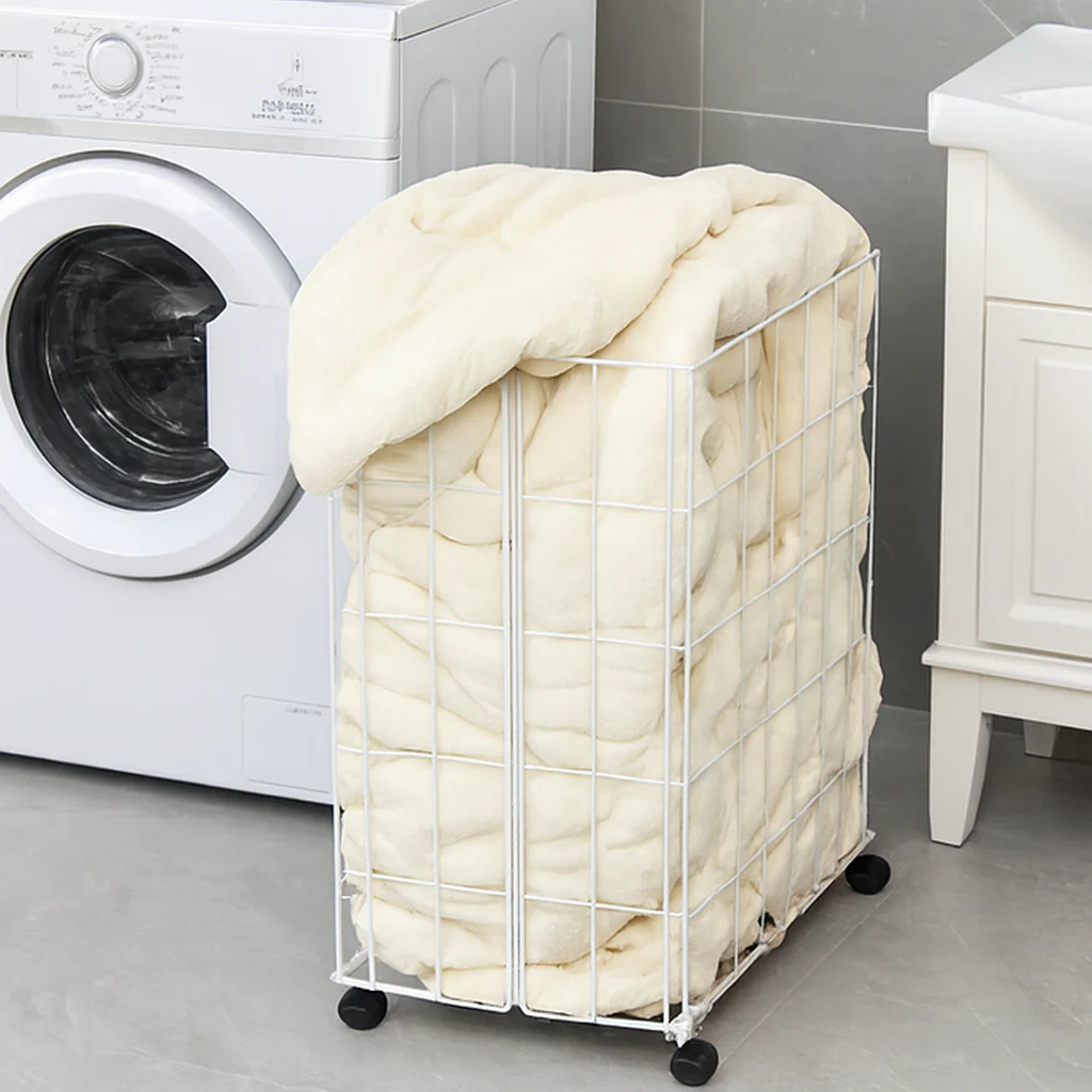 Foldable Laundry Basket - White - Image 4