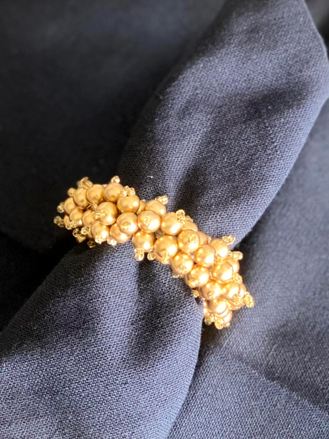Gold Bell Napkin Ring - Set of 4 - Image 3