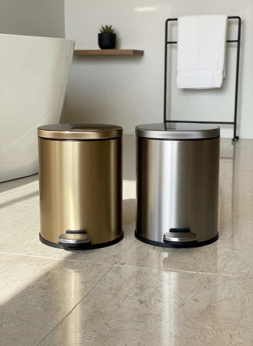 Helix Matte Steel Dustbin - 6L - Image 8