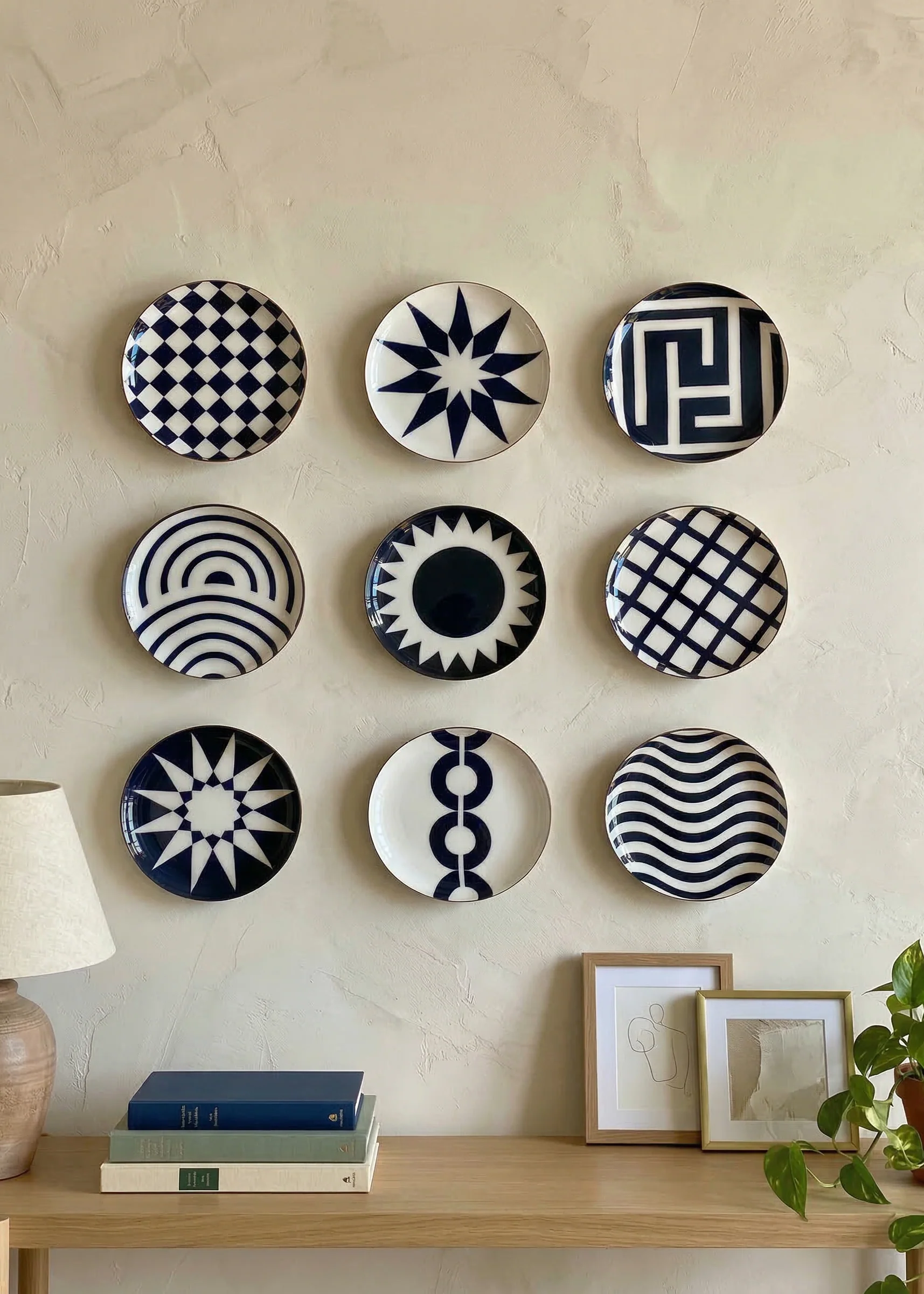 Indigo Wall Plates (Set of 3) - Image 4