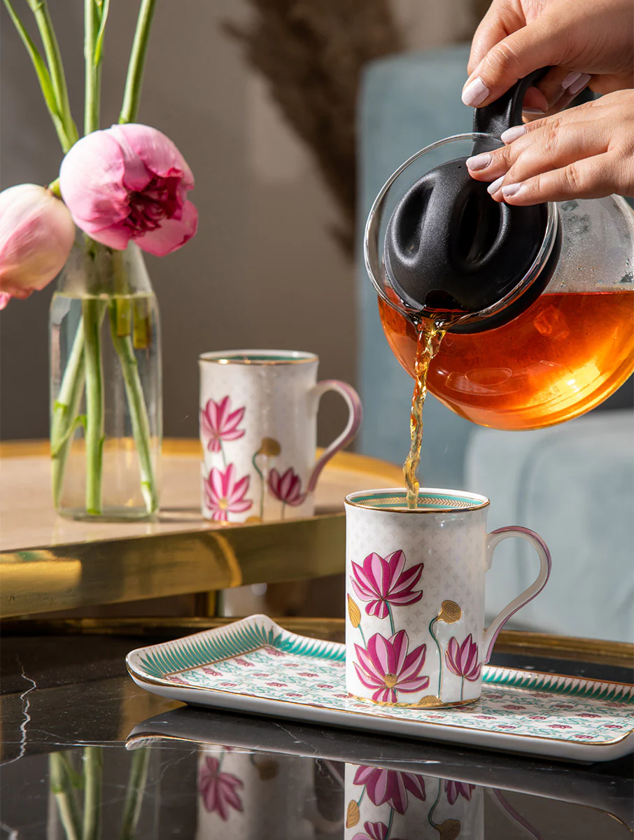 Kanwal Mugs & Platter Serveware Set - Set of 3 - Image 2