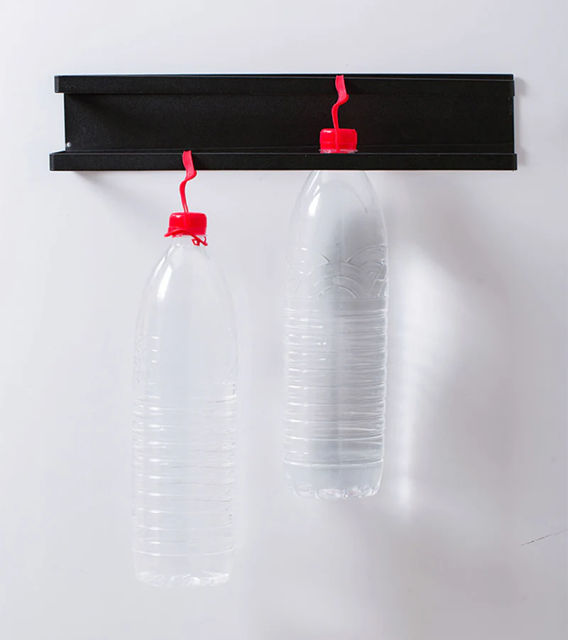 Magnetic Double Tissue + Towel Holder (Black) - Image 2