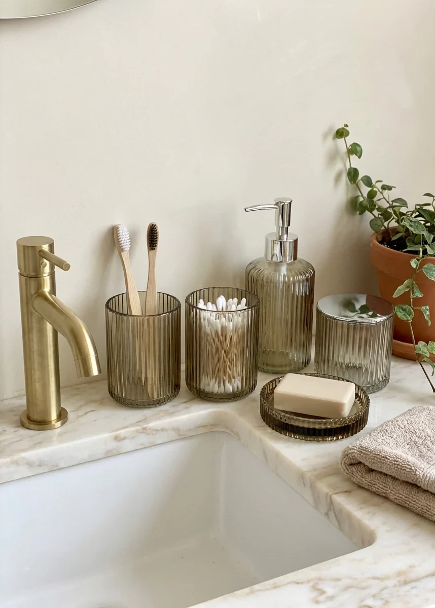 Mist Bathroom Set – Amber (Set of 5) - Image 6