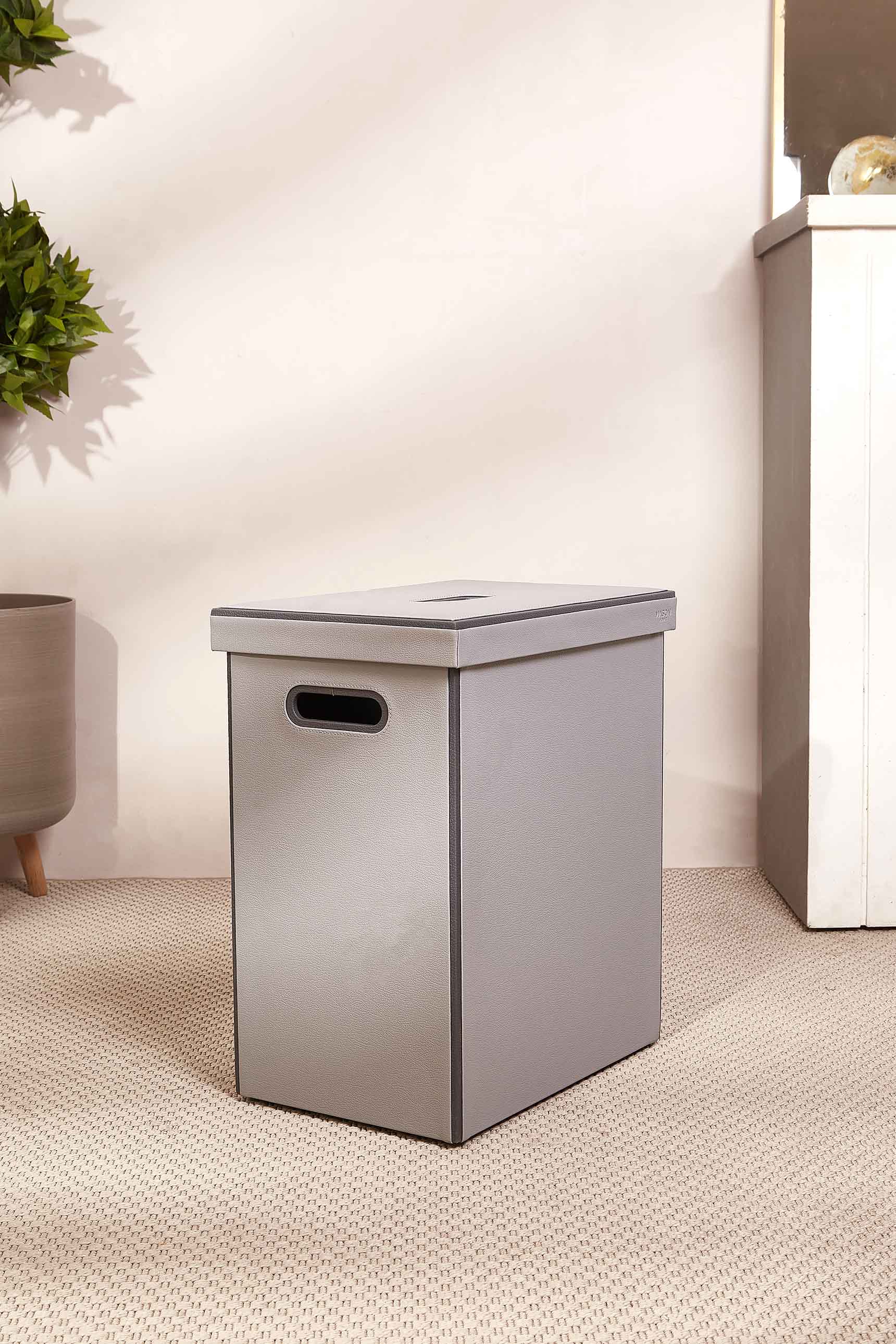 Naples Grey Laundry Basket - Image 3