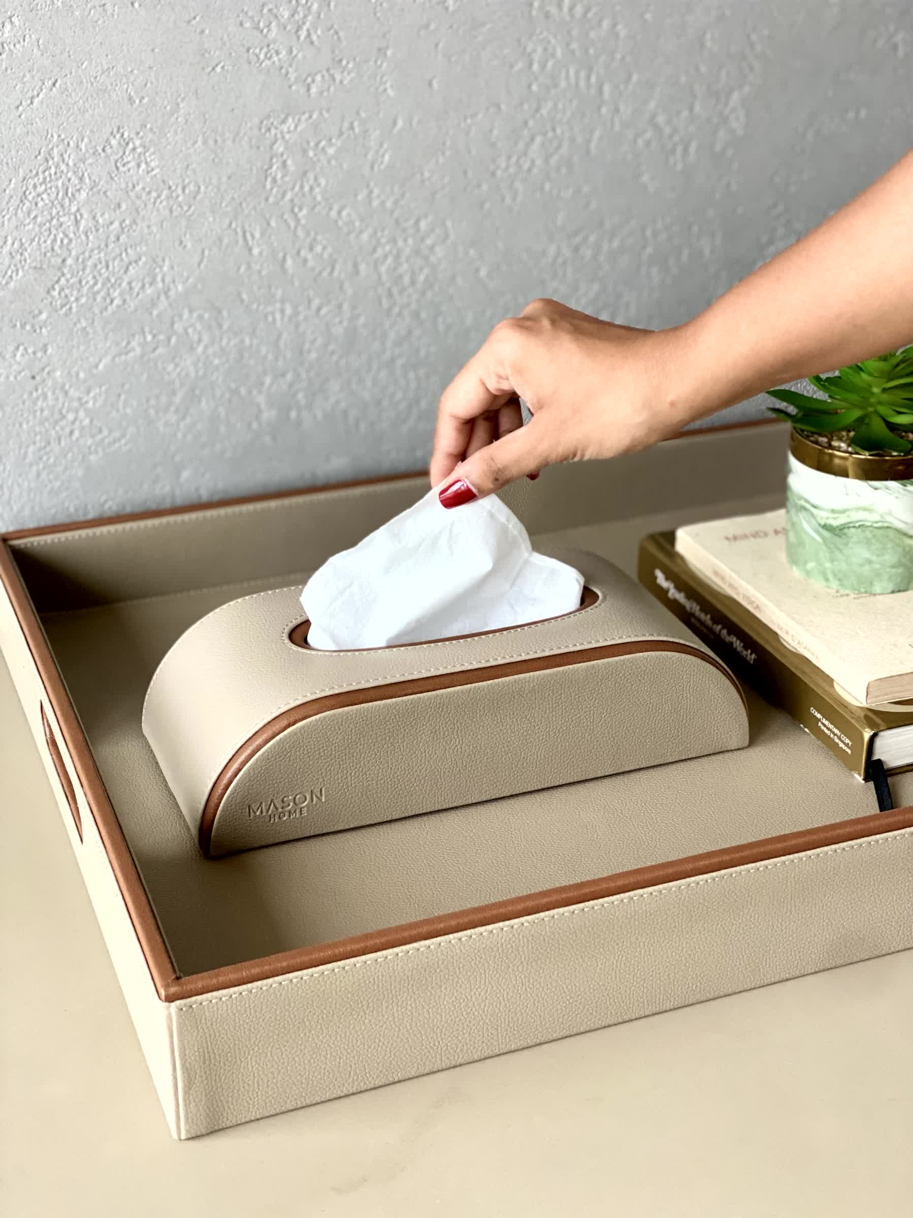 Naples Taupe Car Tissue Box - Image 6