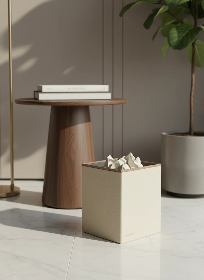 Naples Taupe Square Dustbin - Image 4