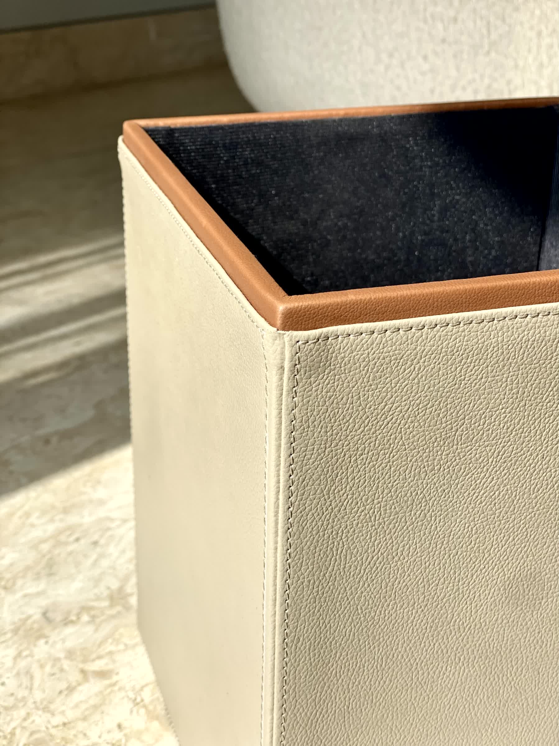 Naples Taupe Square Dustbin - Image 6