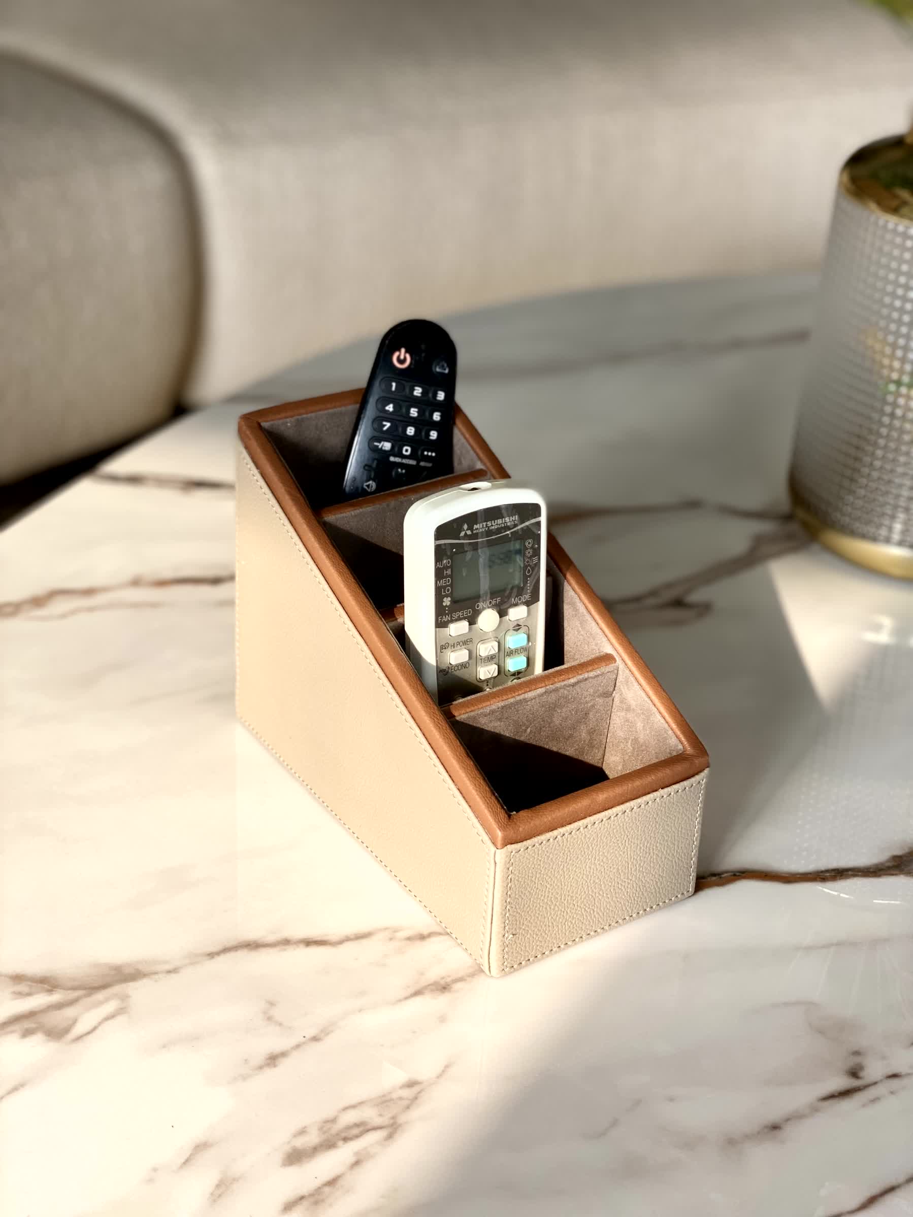 Naples Taupe Remote Holder - 4 Slot - Image 4