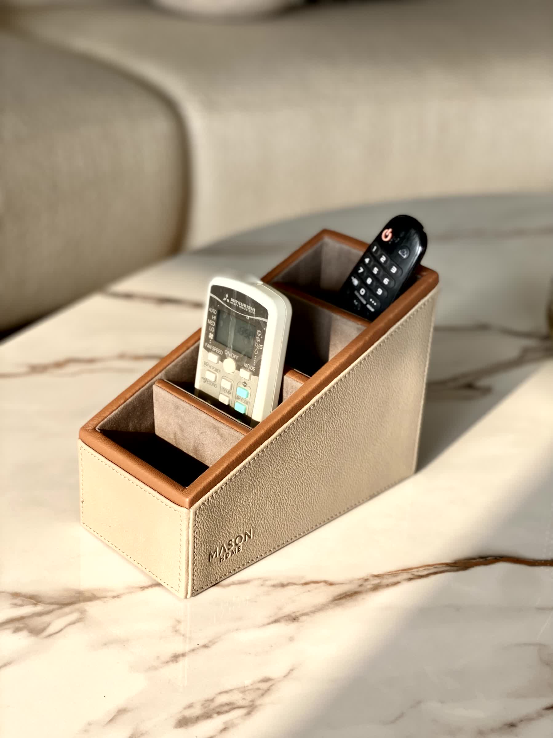 Naples Taupe Remote Holder - 4 Slot - Image 5