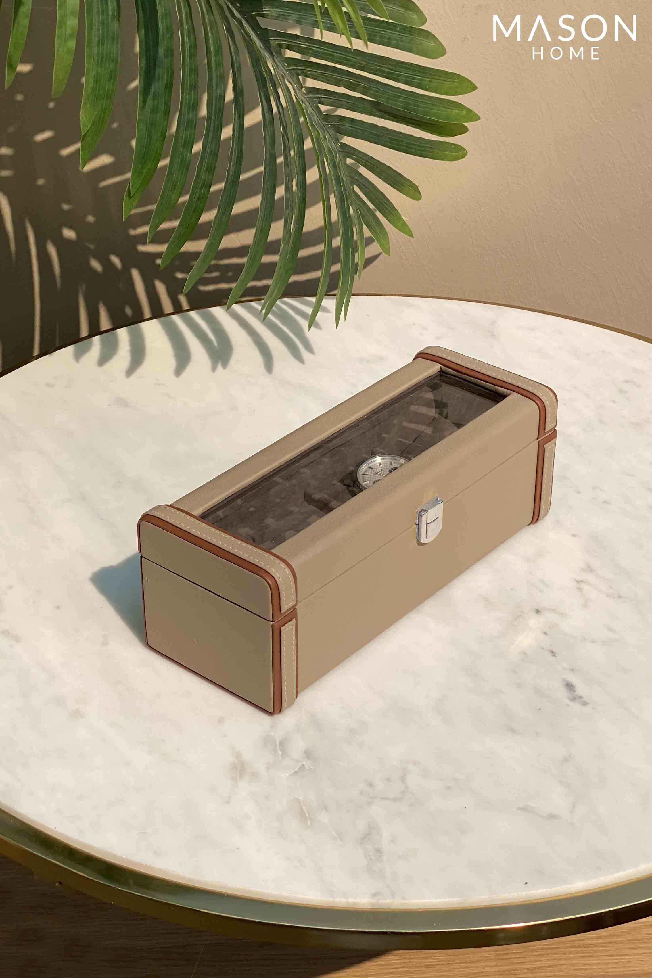 Naples Taupe Watch Box - 4 Slots - Image 5