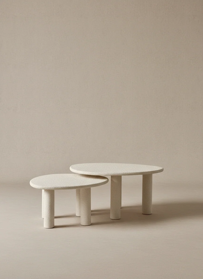 Odessa Nesting Tables - Ivory (Set of 2) - Image 3