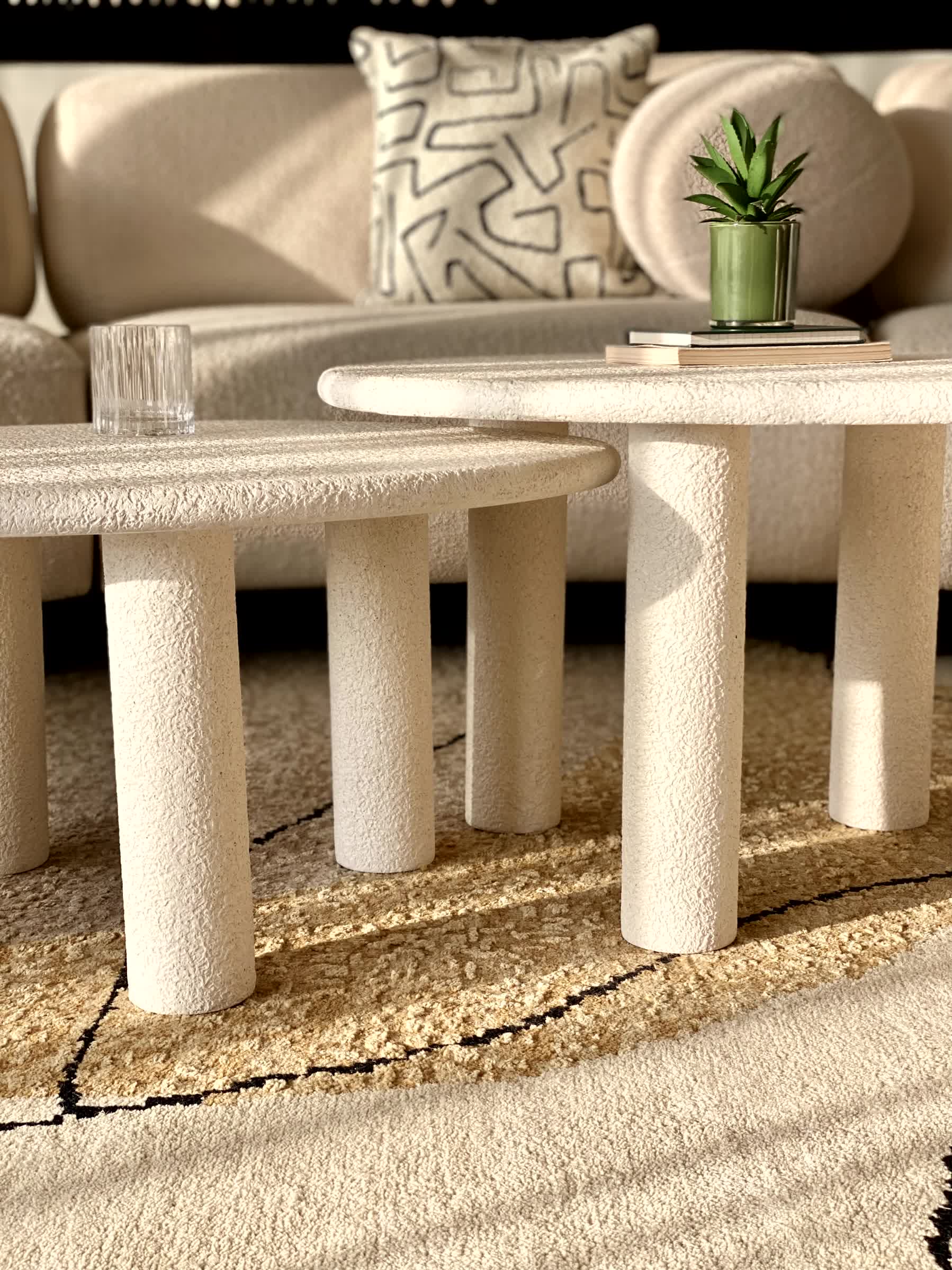 Odessa Nesting Tables - Ivory (Set of 2) - Image 7