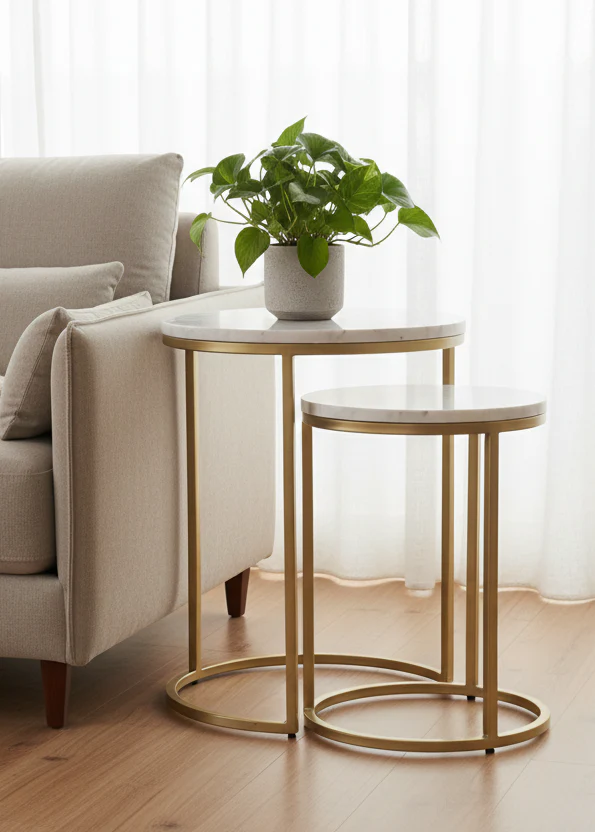 Oxford Marble Side Table (Set of 2) - Image 4